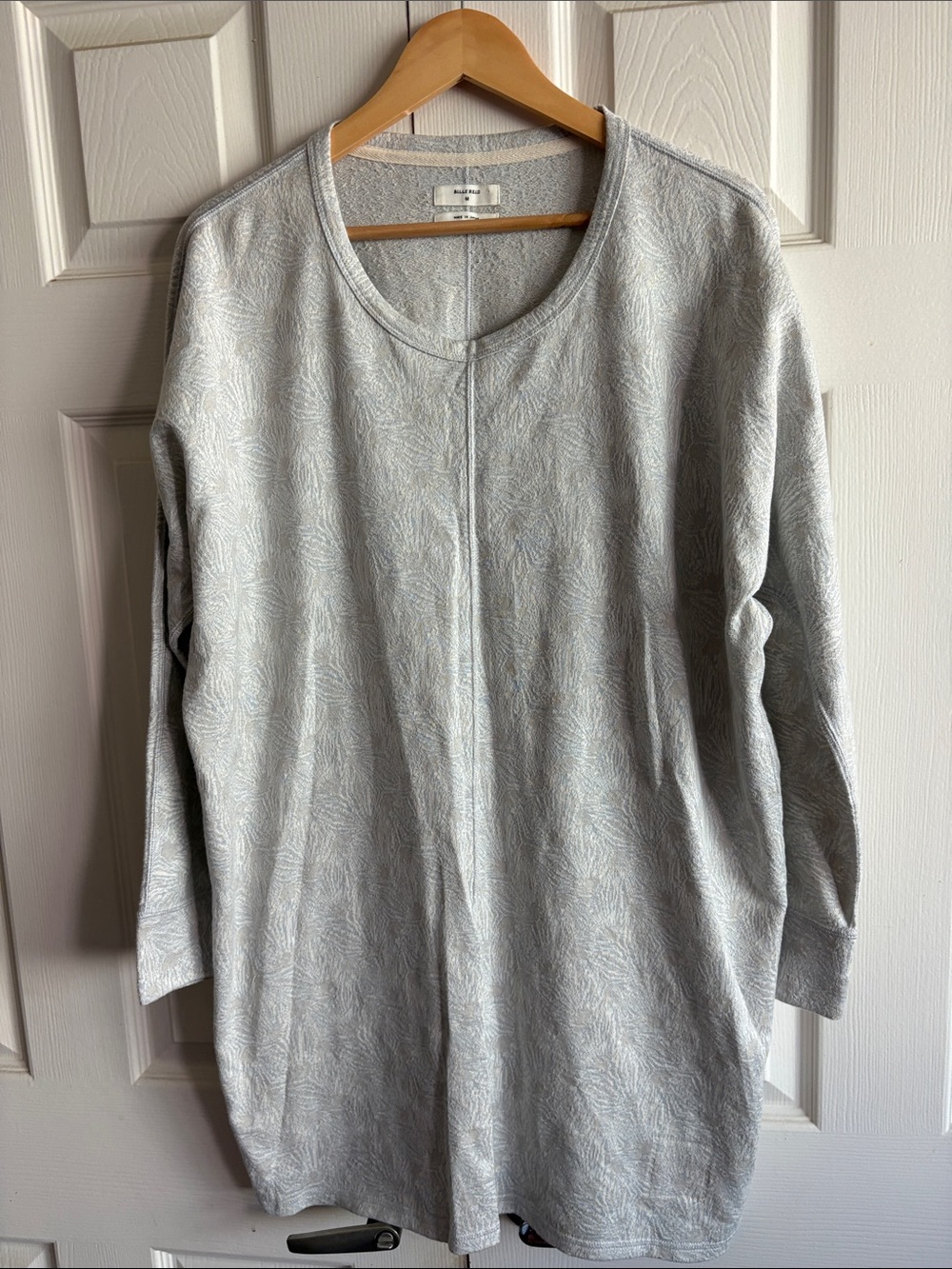 Billy Reid Light Gray Scoop Neck Knit Dress Sweater